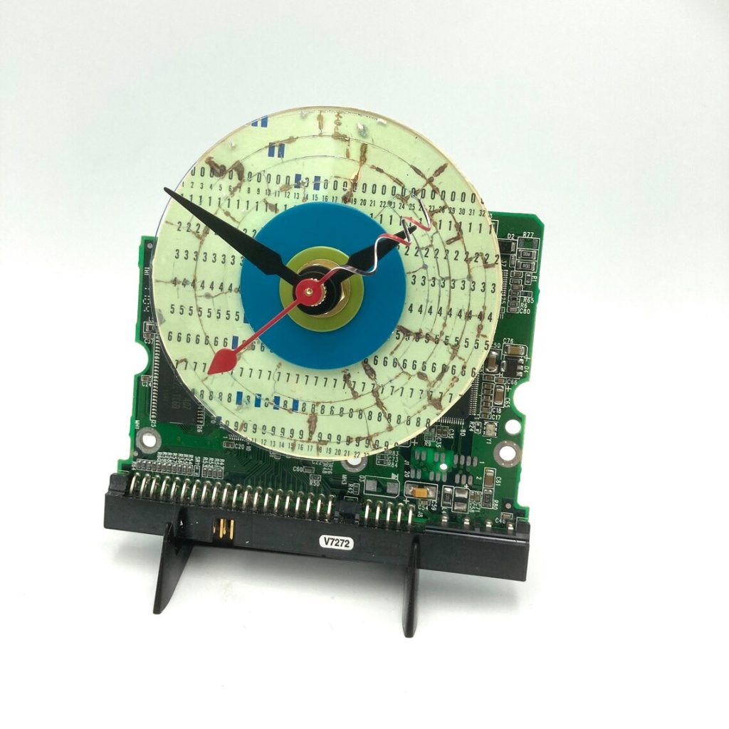 Computer Punch Card and Circuit Board Clock